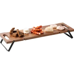CASA Acacia Lux Tabla Para Servir Negro, Natural| Fuentes Para Servir