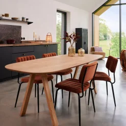 CASA Acacia Mesa De Comedor Con Patas En V| Mesa De Comedor