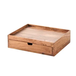 CASA Acacia Organizador De Escritorios Natural| Cajas Para Cartas