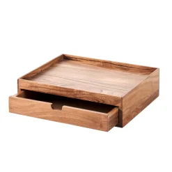 CASA Acacia Organizador De Escritorios Natural| Cajas Para Cartas