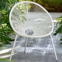 CASA Acapulco Silla Lounge Blanco| Sillas Lounge