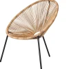 CASA Acapulco Silla Lounge Negro, Natural| Sillas Lounge
