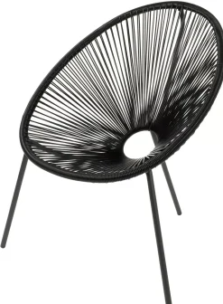 CASA Acapulco Silla Lounge Negro| Sillas Lounge