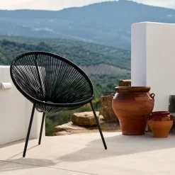 CASA Acapulco Silla Lounge Negro| Sillas Lounge