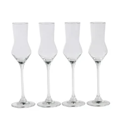 CASA After Dinner Copas De Grappa Juego De 4 Transparente| Copas De Cóctel
