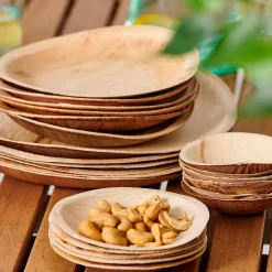 CASA Areca Leaf Cuencos Juego De 6 Natural| Platos