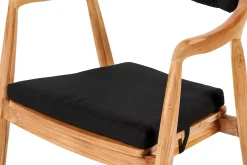 CASA August Cojin De Asiento Negro| Cojines De Jardín