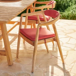 CASA August Cojin De Asiento Rojo| Cojines De Jardín