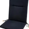 CASA Azur Cojines De Jardín Para Silla Pleg Negro| Cojines De Jardín