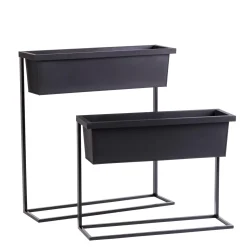 CASA Balco Caja Para Plantas Negro| Soportes Para Plantas