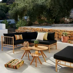 CASA Bambolette Banco Lounge Aspecto Bambu| Conjuntos Lounge