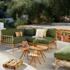 CASA Bambolette Banco Lounge Aspecto Bambu| Conjuntos Lounge