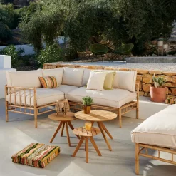 CASA Bambolette Silla Esquinera Aspecto Bambu| Conjuntos Lounge