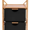 CASA Bamboo Cajonera 2 Cajones Negro, Natural| Cajoneras