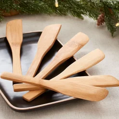 CASA Bamboo Cuchillos De Tapas Juego De 6 Natural| Cuchillos De Carne
