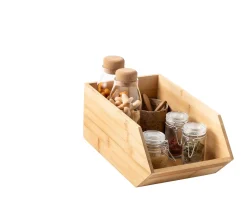 CASA Bamboo Organizador Apilable Natural| Taperes
