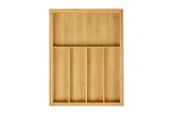 CASA Bamboo Organizador Cajon Extensible Natural| Cestas De Cajonera