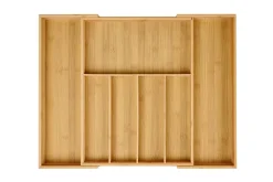 CASA Bamboo Organizador Cajon Extensible Natural| Cestas De Cajonera