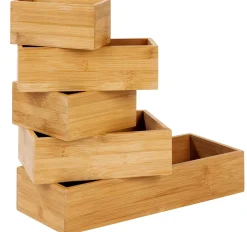 CASA Bamboo Organizador Para Cajon Natural| Accesorios De Cocina