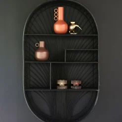 CASA Bavi Estanteria De Pared Negro| Estanterías