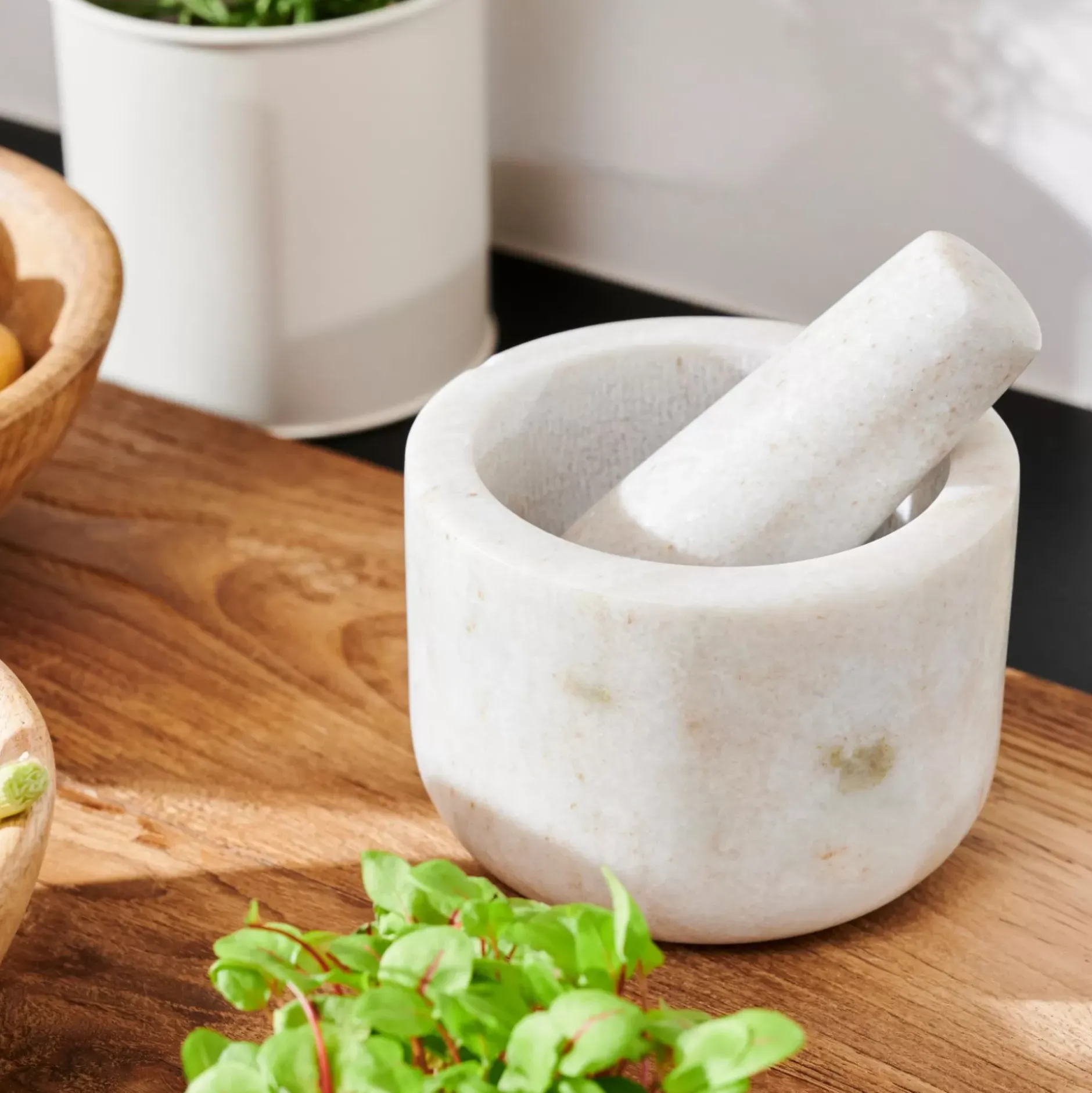 CASA Beige Granite Mortero Con Maja Beis| Instrumentos De Cocina