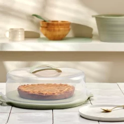 CASA Bioline Bandeja Con Tapa Para Tartas Menta| Instrumentos De Cocina