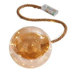 CASA Bloxem Bola Decorativa Con 21 Leds Dorado| Lámparas Led