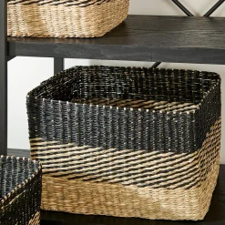 CASA Bobo Cesta Negro, Natural| Cestas De Cajonera