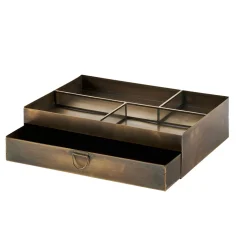 CASA Brass Organizador De Escritorios Bronceado| Cajas Para Cartas