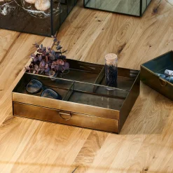 CASA Brass Organizador De Escritorios Bronceado| Cajas Para Cartas
