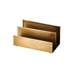 CASA Brass Soporte Para Cartas 2 Compart. Bronceado| Cajas Para Cartas
