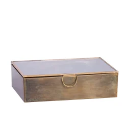 CASA Brush Caja De Almacenaje Dorado| Cajas De Almacenamiento