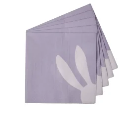 CASA Bunny Paquete De 20 Servilletas Morado| Servilletas