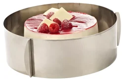 CASA Caramella Molde Anillo Tarta Ajustable Plateado| Moldes