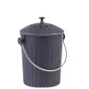 CASA Creola Black Deposito Para Abono Con Filtro Negro| Cubos De Basura
