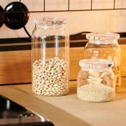 CASA Crystal Tarro De Cocina Con Tapa Transparente| Tarros