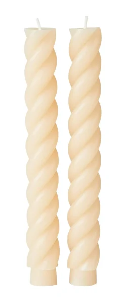 CASA Curl Velas Juego De 2 Beis| Velas