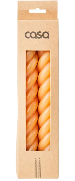 CASA Curl Velas Juego De 2 Ocre| Velas