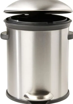 CASA Elegance Cubo Con Pedal 5L Plateado| Papeleras