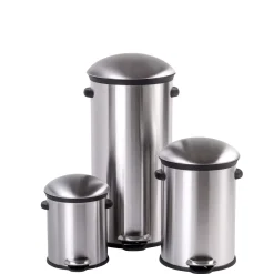 CASA Elegance Cubo Con Pedal 30L Plateado| Cubos De Basura