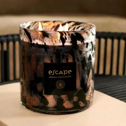 CASA Escape Indian Inspiration Vela Perfumada Xl Negro, Cobrizo, Multicolor| Velas