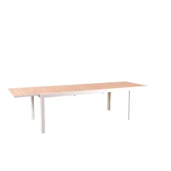 CASA Ethan Mesa Extensible Blanco, Natural| Mesas De Jardín