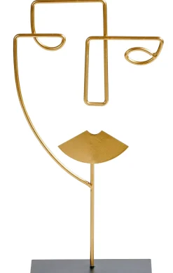 CASA Face Decoracion Con Pie Dorado| Figuras Decorativas