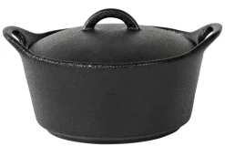 CASA Fero Cazuela Para Horno Con Tapa Negro| Fuentes De Horno