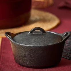 CASA Fero Cazuela Para Horno Con Tapa Negro| Fuentes De Horno