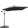 CASA Fiji Parasol Colgante Sin Pie Negro| Parasoles