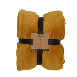 CASA Flanella Manta Amarillo Oscuro| Mantas