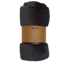 CASA Flanella Manta Gris Oscuro| Mantas