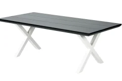 CASA Formax Mesa De Jardín Con Patas En X Negro/Blanco| Mesas De Jardín