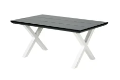 CASA Formax Mesa De Jardín Con Patas En X Negro/Blanco| Mesas De Jardín